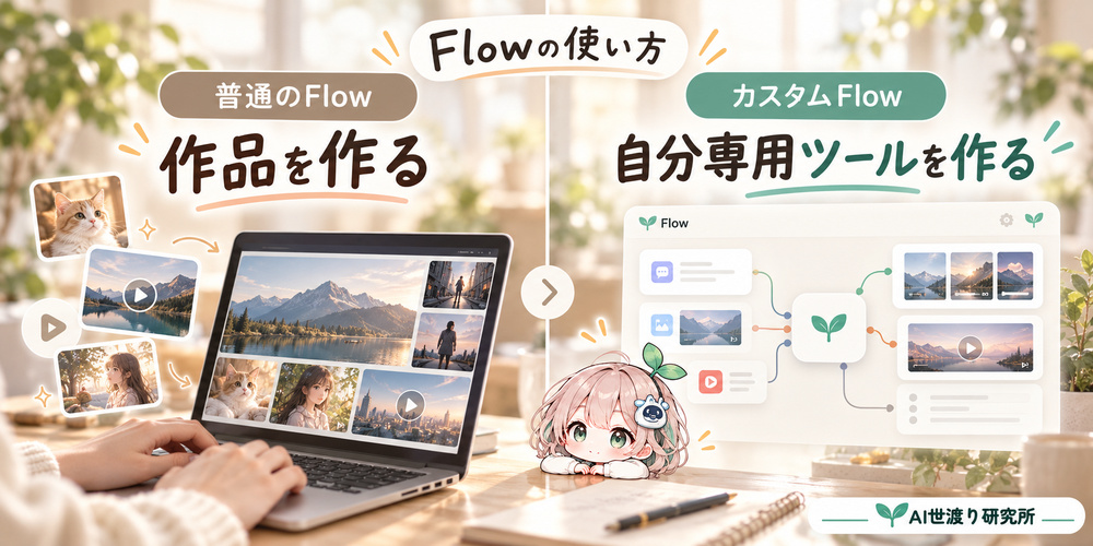 Google Flowで作品を作る使い方と自分専用カスタムツールを作る使い方の違い